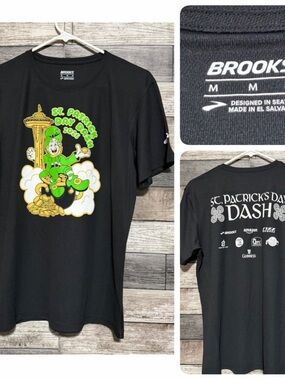 Brooks St Patrick’s Day Dash Seattle 2026 Men’s M Black Performance